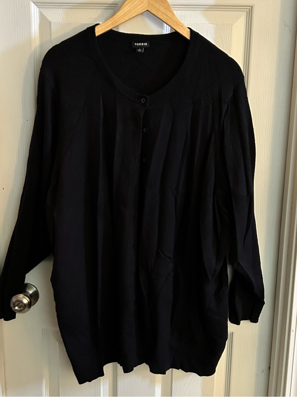 Torrid Black Long-Sleeve Button Down Cardigan